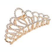 Allure Rhinestone Jumbo Crown Jaw Clip in Gold