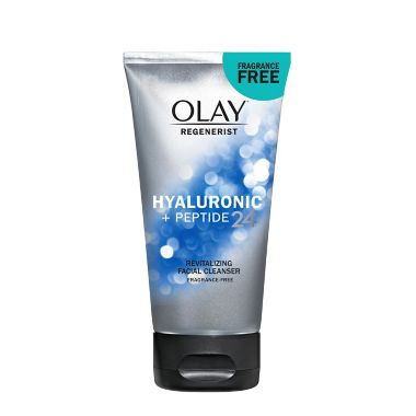 Olay&reg; Regenerist 5 oz. Hyaluronic+Peptide 24 Revitalizing Face Cleanser. View a larger version of this product image.