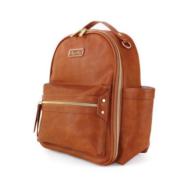 Itzy Ritzy&reg; Mini Backpack Diaper Bag in Cognac. View a larger version of this product image.