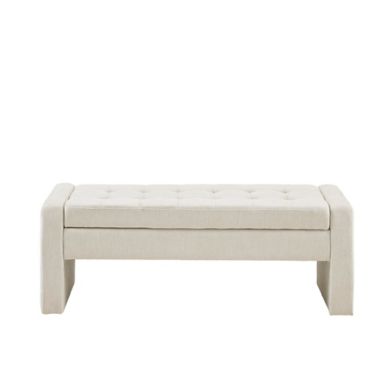 Madison Park Gillian Storage Bench in Cream. View a larger version of this product image.