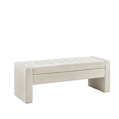 Madison Park Gillian Storage Bench in Cream. View a larger version of this product image.
