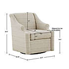 Alternate image 2 for Madison Park Justin Swivel Glider Chair in Tan