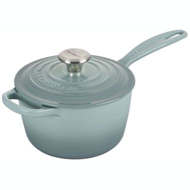 Le Creuset&reg; Cast Iron Covered Saucepan in Sea Salt. View a larger version of this product image.