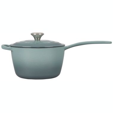 Le Creuset&reg; Cast Iron Covered Saucepan in Sea Salt. View a larger version of this product image.