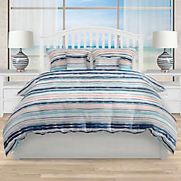 Mod Lifestyles Sunrise Stripes 5-Piece Reversible Comforter Set