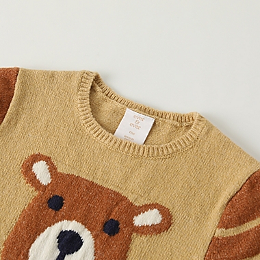 ever &amp; ever&trade; Size 4T Crewneck Bear Sweater in Tan Croissant. View a larger version of this product image.