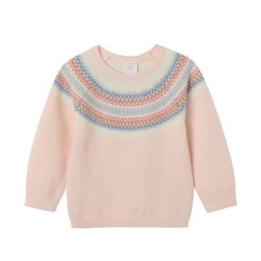 ever &amp; ever&trade; Crewneck Fair Isle Sweater in Rosewater. View a larger version of this product image.