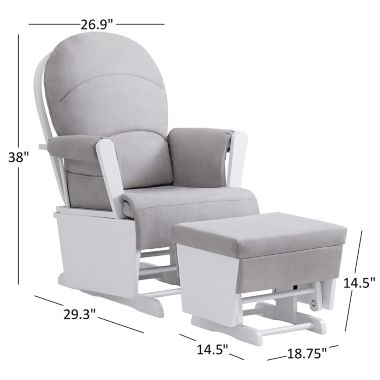 Glider and Ottoman Set by M Design Village Curated for mighty goods&trade;. View a larger version of this product image.