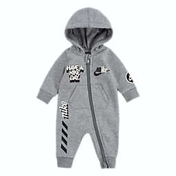 Nike® Newborn Hooded Coverall in Grey