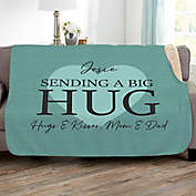 Sending Hugs Personalized 50-Inch x 60-Inch Sherpa Blanket