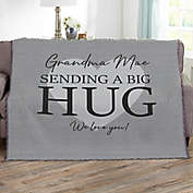 Sending Hugs Personalized Woven Throw