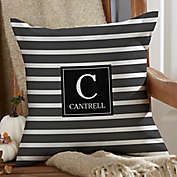 Spellbinding Stripes Personalized Outdoor Throw Pillow