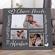 Baby Photo Collage Personalized 50-Inch x 60-Inch Plush Fleece Blanket