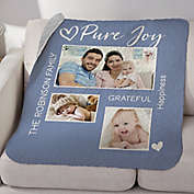 Baby Photo Collage Personalized 30-Inch x 40-Inch Quilted Blanket