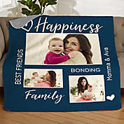 Baby Photo Collage Personalized 50-Inch x 60-Inch Quilted Blanket