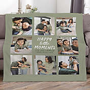 Happy Little Moments Personalized 50-Inch x 60-Inch Plush Fleece Photo Blanket