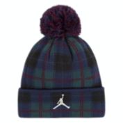 Jordan&reg; Toddler Plaid Pom-Pom Beanie in Obsidian