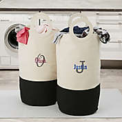 Playful Name Embroidered Canvas Laundry Hamper