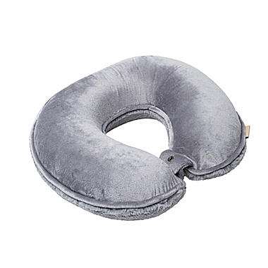 UGG&reg; Teddie U-Neck Travel Pillow in Seal Grey. View a larger version of this product image.