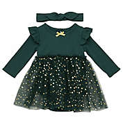 Baby Starters&reg; Size 3M 2-Piece Tutu Dress and Headband Set in Green
