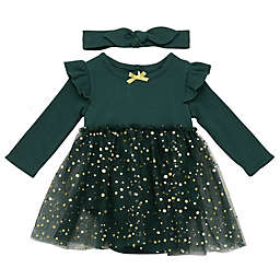 Baby Starters® 2-Piece Tutu Dress and Headband Set in Green