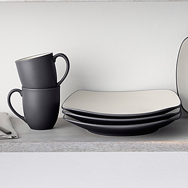 Noritake&reg; Colorwave Square 16-Piece Dinnerware Set in Graphite. View a larger version of this product image.