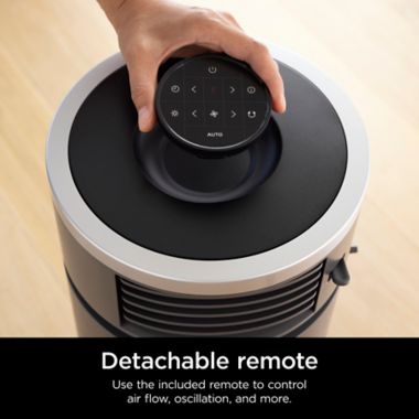 Shark&reg; 3-in-1 Air Purifier, Heater & Fan with NanoSeal HEPA in Black. View a larger version of this product image.