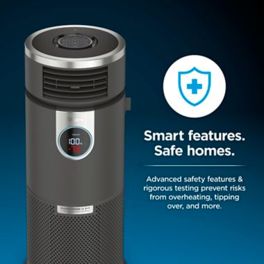 Shark&reg; 3-in-1 Air Purifier, Heater & Fan with NanoSeal HEPA in Black. View a larger version of this product image.