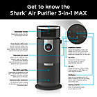 Alternate image 3 for Shark&reg; 3-in-1 Air Purifier, Heater & Fan with NanoSeal HEPA in Black