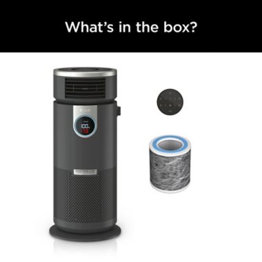 Shark&reg; 3-in-1 Air Purifier, Heater & Fan with NanoSeal HEPA in Black. View a larger version of this product image.