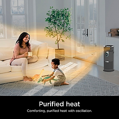 Shark&reg; 3-in-1 Air Purifier, Heater & Fan with NanoSeal HEPA in Black. View a larger version of this product image.