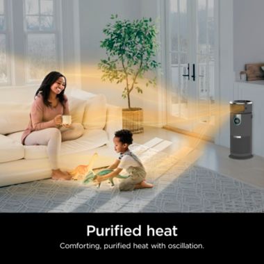 Shark&reg; 3-in-1 Air Purifier, Heater & Fan with NanoSeal HEPA in Black. View a larger version of this product image.