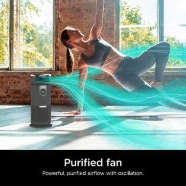 Shark&reg; 3-in-1 Air Purifier, Heater & Fan with NanoSeal HEPA in Black. View a larger version of this product image.