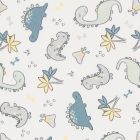 Alternate image 2 for Trend Lab&reg; Little Dinos Deluxe Flannel Fitted Crib Sheet in White/Multi