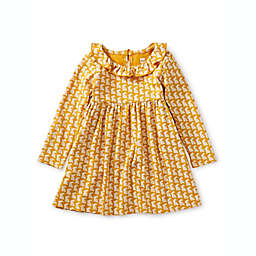 Tea Collection Size 12-18M Bunny Ruffle Collar Empire Dress in Yellow