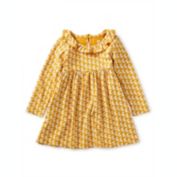Tea Collection Bunny Ruffle Collar Empire Dress in Yellow