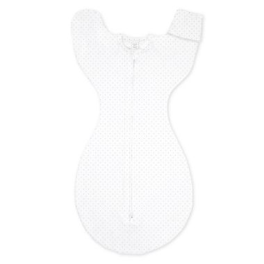 Swaddle Designs Size 0-3M Polka Dots Arms Up Half-Length Sleeves Transitional Swaddle Sack. View a larger version of this product image.