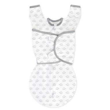 Swaddle Designs Size 0-3M Tiny Hedgehogs Arms Up Half-Length Sleeves Omni Swaddle Sack in Black. View a larger version of this product image.