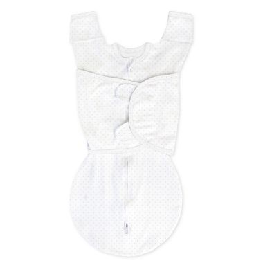 Swaddle Designs Size 0-3M Polka Dots Arms Up Half-Length Sleeves Omni Swaddle Sack Sterling. View a larger version of this product image.