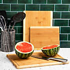 Alternate image 1 for Simply Essential&trade; Bamboo Wood Cutting Boards (Set of 3)