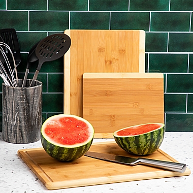 Simply Essential&trade; Bamboo Wood Cutting Boards (Set of 3). View a larger version of this product image.