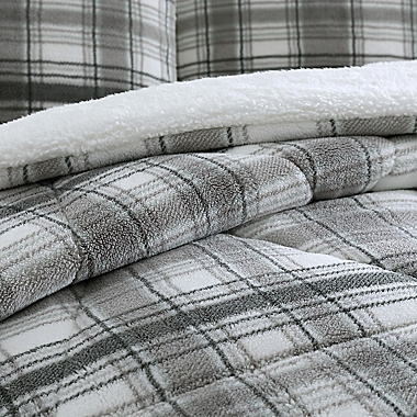 UGG&reg; Classic Sherpa 2-Piece Twin/Twin XL Comforter Set in Pear Plaid. View a larger version of this product image.