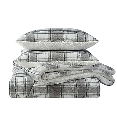UGG&reg; Classic Sherpa 2-Piece Twin/Twin XL Comforter Set in Pear Plaid. View a larger version of this product image.