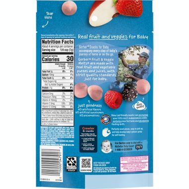 Gerber&reg; Graduates&reg; Fruit and Veggie Melts - Berry. View a larger version of this product image.