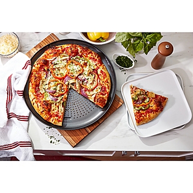 T-Fal&reg; AirBake&reg; 15.75-Inch Nonstick Steel Pizza Pan. View a larger version of this product image.