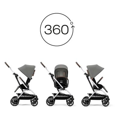 Cybex Eezy S Twist +2 V2 Stroller in Lava Grey. View a larger version of this product image.