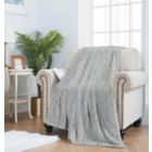 Alternate image 1 for Bee &amp; Willow&trade; Cable Knit Faux Fur Throw Blanket in Grey