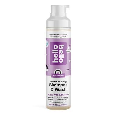 Hello Bello&trade; 10 oz. Premium Shampoo &amp; Body Wash in Calming Soft Lavender. View a larger version of this product image.