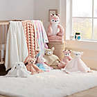 Alternate image 7 for UGG&reg; 2-Piece Dylan Ribbed Faux Fur Lovey and Blanket Gift Set in Peach