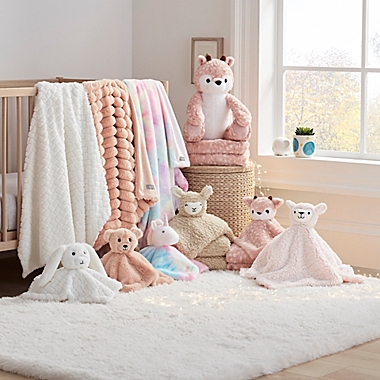 UGG&reg; 2-Piece Dylan Ribbed Faux Fur Lovey and Blanket Gift Set in Snow. View a larger version of this product image.